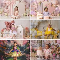 Birthday Balloon Party Backgrounds Cake Smash Kids Adult Photogrpahy Child Baby Photocall Props Photo Studio Backdrops
