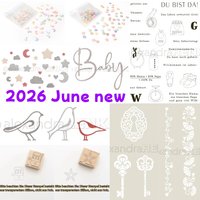 2026 June new Cutting Dies Stamps Stencil Hot foil Scrapbook Diary Decoration Stencil Embossing Template DIY Greeting Card