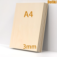 Pakiety Dofiki 10/20/40/80/100 arkuszy z drewna lipowego formatu A4 (297x210x3mm), odpowiednie do grawerowania laserowego, malowania, modelarstwa.