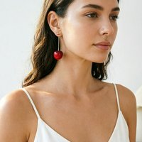 SUMENG 2026 New Fashion Cute Cherry Fruit Acrylic Earrings Trendy Resin Cherry Earrings for Women Kpop Jewelry Accessories Gifts
