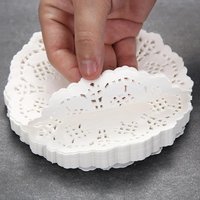 150Pcs White Round Lace Paper Doilies Cake Packaging Paper Pad Doilies Hollowed Doilies For Wedding Party Birthday Decoration
