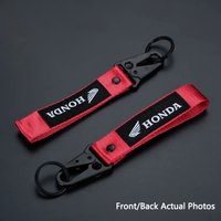 Car Rope Keychain Leather Keychain Lanyard Key Ring For Honda Civic FIT Accord Prelude CRV 5th City CRZ CRX Jazz HRV Sticker