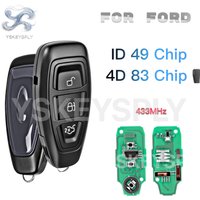 For Ford Proximity Smart Key 3 Button ID49 4D-83 Chip Uncut Blade For Focus Mondeo Kuga Fiesta B-Max C-Max