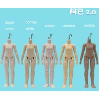 12cm Asi 2.0 BJD Doll Body OB11 Replacement Body 1/12 Normal Abdominal Muscles Action Figure Super Flexible Body for GSC Heads