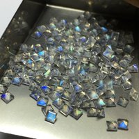 Factory Wholesale 100% Real Natural Square Cut Shape Blue Light Labradorite Gemstone Loose Gems Diy Material for Jewelry