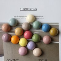 10pcs 18 mm Half A Pill for Circular Resin Fridge Magnet Color Fridge Sticker Magnetic Sticker Home Decoration