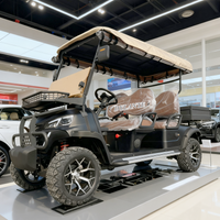 4 Seater Dealer Off Road Mobility Scooter Club Car Lift Electric Utility Vehicle Customized Golf Cart with Rear Cargo Box