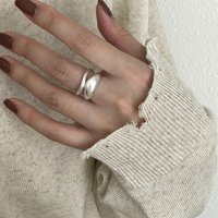 PANJBJ 925 Sterling Silver Irregular Geometry Ring for Women Versatile Minimalism Accessories Jewelry Party Gift Dropshipping