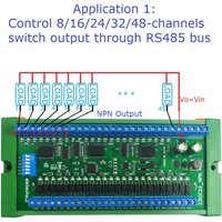 8 16 24 32 48CH Multifunction RS485 Remote IO Module PLC DI-DO expansion Board DIN Rail Box Standard MODBUS RTU Protocol