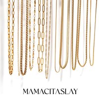 MamacitaSlay water wave chain snake chain Women's stainless steel necklace Bracelets Belly Chain Various styles Jewelry