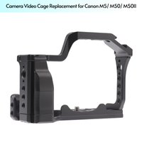 Cage de caméra Cage vidéo en alliage d'aluminium pour appareil photo sans miroir Canon M5 M50 M50II avec support de chaussure froide trous de vis 1/4 pouces et 3/8 pouces