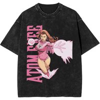 Couple T Shirt Atom Eve- Invincible Character Washed T Shirts Harajuku Summer Tee Shirt Y2K Retro Cotton Clothing Gift Idea