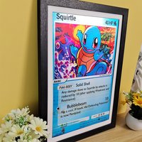 Anime Pokemon 3D Lenticular Poster Blastoise Spuirtle Wartortle Come Alive with amazing 3D Effects Wall Art Print(Without Frame)