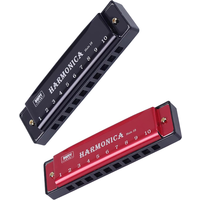 Miwayer 10 Hole Diatonic Harmonica Key of C, Blues Mouth Organ with Storage Case, Perfect for Beginner Practice, Kids Gift