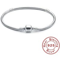 New 925 Sterling Silver Snake Chain DIY Charm Bracelet for Women Gift Jewelry with Bracelets for Women браслет серебряный