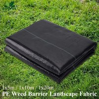 1M Width PE Weed Barrier Landscape Fabric Heavy Duty Weed Control Fabric Weed Cloth for Garden Vegetable Plots Patios