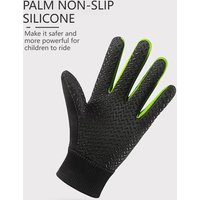 AliExpress NONE Kid's Thick Warm Windproof Gloves for Boys and Girls Outdoor Cycling Sports Silicone Anti Slip Gloves Elastic Wrist Protection