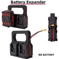 W/XT60 Adapter Port for Parkside X20V 4 Slot Battery Caddy Carrying Case Battery Holder Battery Expander Basket