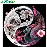 AZQSD 5D-Diamantgemälde, Drache, Tiermosaik, Kreuzstich-Set, Bild von Strasssteinen, Stickerei, Verkauf, Tai Ji, Geschenk, handgefertigt