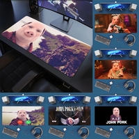 Funny J-John Pork is calling PIG s Mouse Pad Large Desk Mat Keyboard Ergonomic Office Rubber PC Non-slip Anti-fray Home Custom