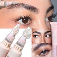 3D Brow Gel Waterproof Smudge-Proof Eyebrow Styling & Shaping with Silicone Brush Long-Lasting Hold for All-Day Wear Brow Makeup