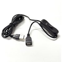2 Meters USB Cable Extension Cord with ON/OFF Switch, Toggle USB Power Supply Line, Durable Adapter Accessories
