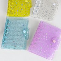 A7 Flash Star Single-Fastened PVC Layflat Journal Cover DIY Binder Photocards Collect Book Diary Agenda Planner Stationery