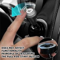 All Metal Diamond Pattern Car Push Start Button Rocker Decor,Universal Engine Start Stop Button Cover Lever Decoration,4 Colors