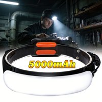 230° Beam Industrial Headlamps 5000mah Headlight,7500mAh Long Lasting Rechargeable Head Torch Flashlight For Outdoor & Emergency