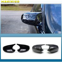 Rückspiegelabdeckungen für Bmw 1 3er E90 E91 E92 E93 E80 E81 E87 E88 Rückspiegel aus Kohlefaser, glänzend schwarz