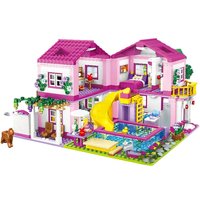 Girls Assembling Game Building Blocks Princess Shop Garden Study Room Play Space Model Gifts Toy Garden Compatible with Lego