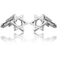 1pair=2pcs Fashion Chanukah Cufflinks Cheap Hanukkah David of Star Cufflink Jewish Sign Jewelry Handmade Glass Dome Mens Cuff