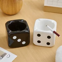 Dice Ashtray Modern Home Living Room Decoration Office Meeting Room Desktop Ornament Smoking Accessories Ash Tray Gift