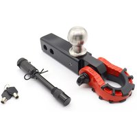 Trailer Hitch Receiver U-ring Ring Shackle Anti-Theft Lock Pin Set For 2 Inch Receiver Offroad Pickup SUV Tow Accessories