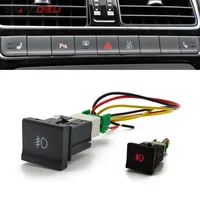 1 Pc Red LED Light Front Fog Light Switch Fog Lamp Button with Wire for VW Polo 6C 2014 2015 2016 Accessories