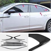Car Accessories FIT For Volkswagen Arteon VW CC 2019-2023 stainless steel Black Car Window Sill Trim Molding Cover trim 10PCS