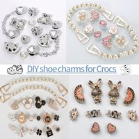 Combination Series DIY Shoe Charms for Crocs, Pearl Shoe Chains & Shoe Decorations (50PCS) Shoe Accessory Set
