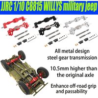 Aluminum Alloy CNC Anodized Full Metal Front Rear Portal Axle Set for JJRC 1/10 C8815 Willys MB Retro Jeep Upgrade Accessories