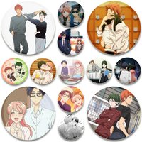 Anime Wotakoi Love Is Hard for Otaku Brooches Pins Fashion Jewelry Accessories Cartoon Cosplay Badge for Backpack Decoration