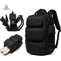 Ozuko Men's Backpack Outdoor Multi Functional Travel Bag Large Capacity Waterproof Separate Shoe Compartment Business Bag