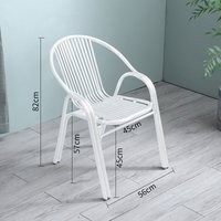 Stainless Steel Chair with Thickened 304 - Armrest Backrest Dining Seat, Outdoor Patio Chair for Home, Single Leisure Stool