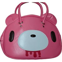 Blood Pink Bear Character Peripheral Kawaii Pink Handbag Portable Large Capacity Shoulder Bag Cosmetics Storage Bag Girl Gift