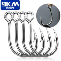 9KM Fishing Hooks 25Pcs Jig Hook Inline Carp Fishing Jigging Hook High Carbon Steel Saltwater Freshwater Fishing Accessories