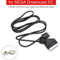 RGB Scart Cable For SEGA Dreamcast DC Replacement TV AV Lead RGB Scart Cable Image Definition Improvement
