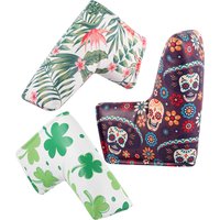 PU Leather Printing Strong Magnetic Closure Golf Blade Putter Head Cover