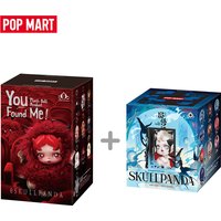 【COMBO】POP MART 1PC SKULLPANDA You Found Me! Series Plush Doll Pendant Blind Box + 1PC SKULLPANDA The Mirage Series Blind Box