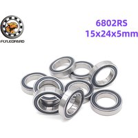 AliExpress NONE 6Pcs 6802-2RS Bearing 15x24x5mm ABEC-7 Metric Thin Section Ball Bearings 6800 6801 6803 RS for Bicycle Hub Front Rear Hubs Wheel