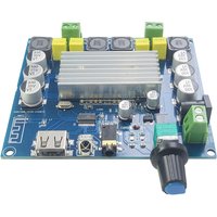 TPA3116 Bluetooth Amplifier Board BT5.0 Digital Dual-Channel 2*100W High Power Sound Audio Amplifier Module USB AUX Input