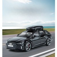 1:32 Rs6 Toy Car Model with Sound Light Doors Opened Alloy Diecast Model Vehicle Collection Toy for Boy Adult Festival Gift
