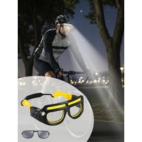AliExpress NONE LED Glasses Rechargeable Headlight Glasses With Motion Sensor And Touch Control, 5 Modes Lighted Glasses For Fishing, Cycling